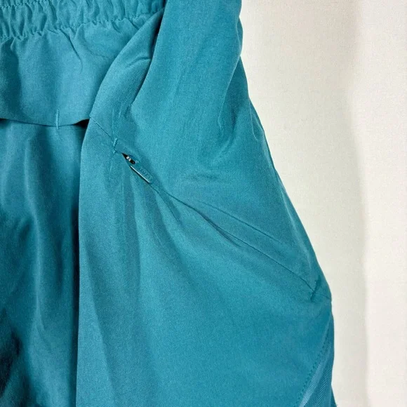 NWT Athleta Mesh Racer Run Athletic Short 4” in Teal/Dark Blue. Small - Picture 5 of 8